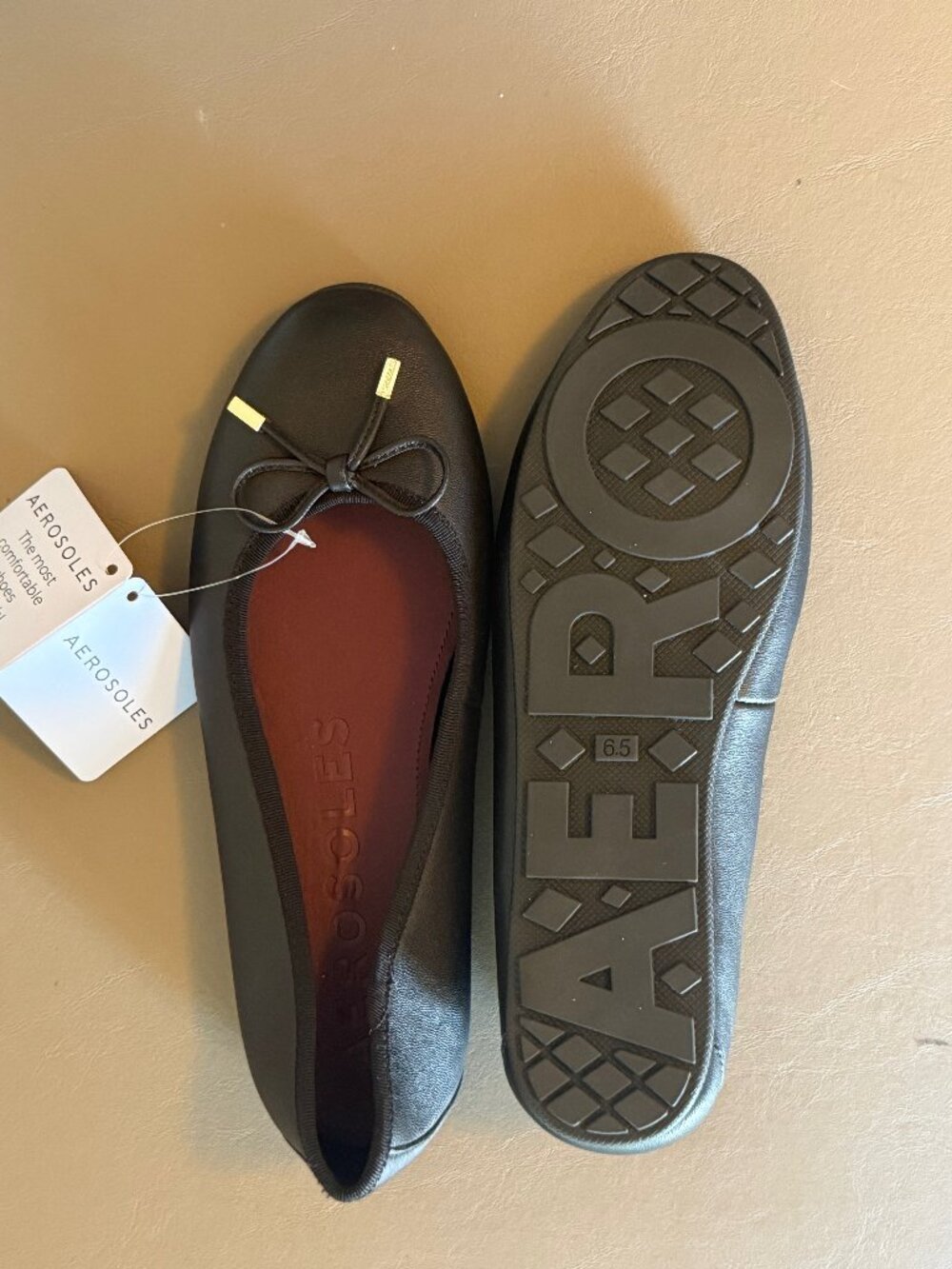 Aerosoles Black Ballet Flats (New With Tags) size 6.5 - Picture 2 of 7